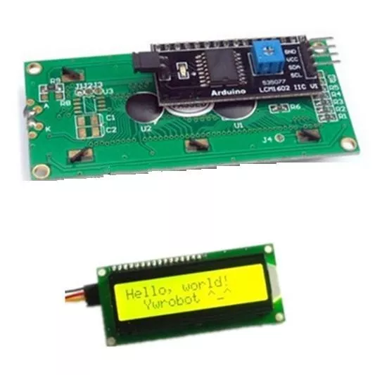 Yellow Display IIC/I2C/TWI/SP​​I Serial Interface 1602 16X2 Character LCD Module