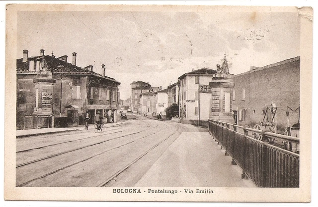 Bologna Pontelungo via Emilia partita Italia Spagna al Littoriale - fp.vg.1930