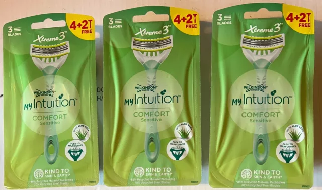 Wilkinson Sword Mylntuition Xtreme 3 komfortable empfindliche Damenrasierer.