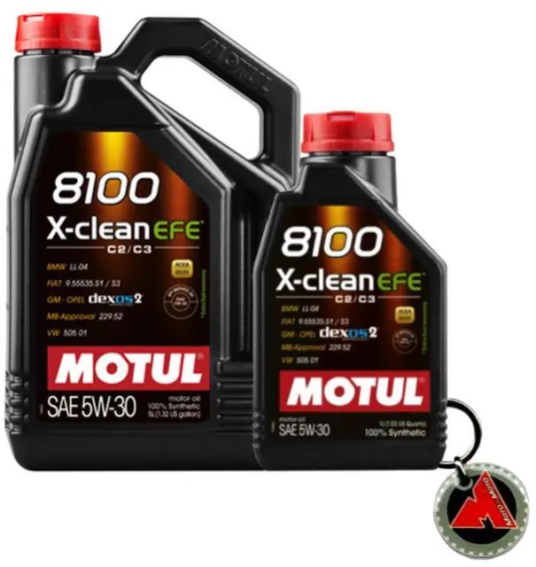 Olio lubrificante per Auto Motul 8100 X-clean EFE C2 C3 5W-30, 6 litri