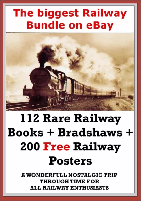 112 Vintage Rare Railway Books inc Bradshaws + 200 Rail Poster Free on the disc