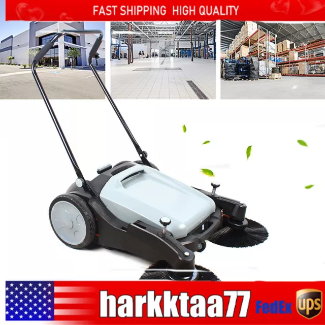 Walk Behind Sweeper Floor Sweeping Machine Industrial Heavy Duty Wet Dry Push