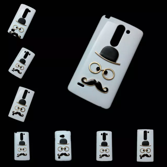 For LG G3 G4 G5 G6 Q6 V10 V20 V30 V35 L70 L90 3D Mustache Back Hard Case Cover