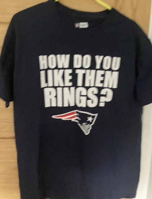 New England Patriots How do you like them anelli squadra ufficiale merchandising ottime condizioni XL