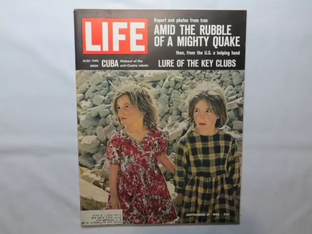Life magazine September 21 1962 Cuba / Iran Earthquake 7F