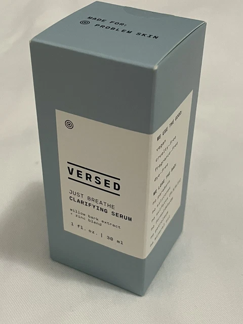 Versed Just Breathe Clarifying Serum with Willow Bark Extract + Zinc Blend 1 oz.