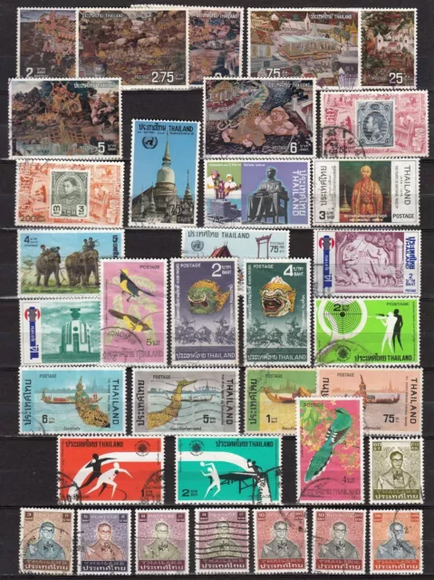 THAILAND  1973  1984   lot of 35  stamps   thailand SIAM