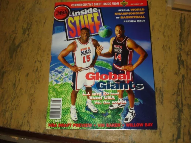 Inside Stuff magazine July/Aug 1994 Michael Jordan jumbo card insert +