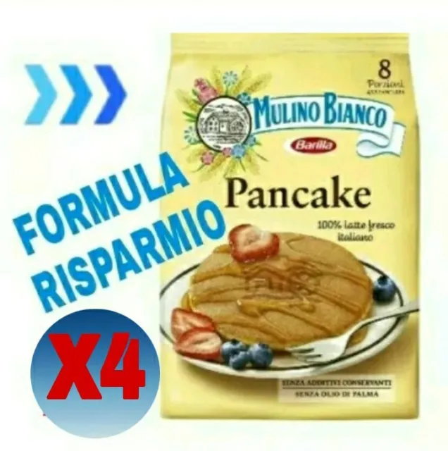 Mulino Bianco Pancake, per Colazione e Merenda, Senza Olio di Palma 280 gr X 4