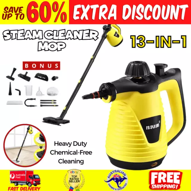 13in1 Steam Cleaner Mop High Pressure Steamer Carpet Floor Window w/ Accessories