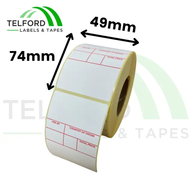 Avery Berkel Compatible Direct Thermal Scale Labels Format 3 Type 3 49mm x 74mm