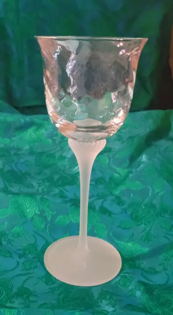 Crystal Clear VALERIE FROSTED  Optic Swirl Wine Glasses Have 5 to Sell Discounts