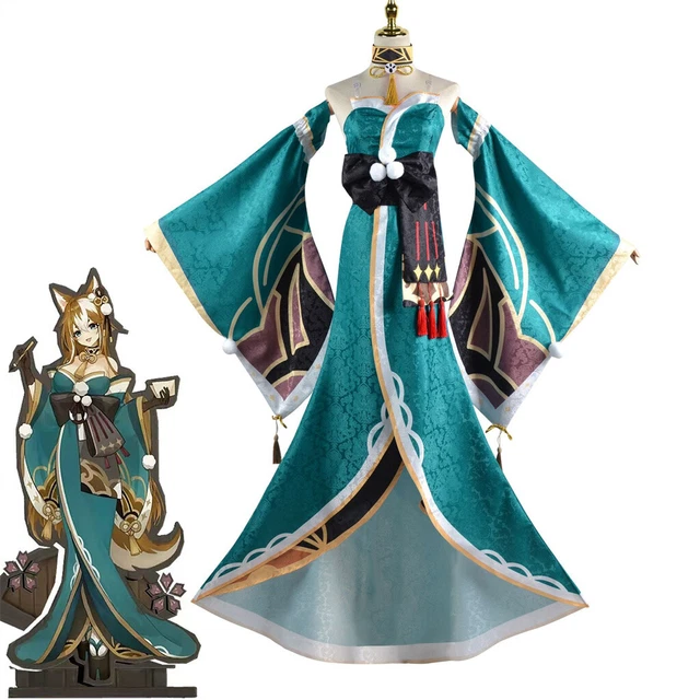 Game Genshinimpact Gorou Halloween Carnival Party Cosplay Costume Dress Wig Set