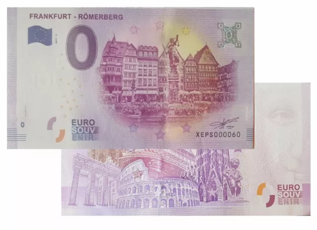 Frankfurt - Römerberg 2017-1 Souvenirschein Null Euro| € 0 Euro Schein Billet