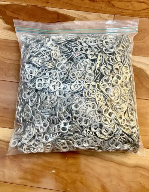 2lb 1gal Bag of 2000+ Soda Pop Aluminum Can Pull Tabs (Misc Colors/Assortment)