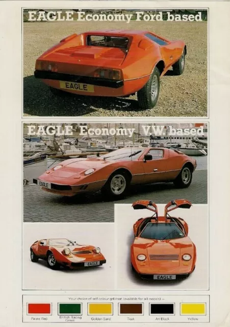 Eagle Economy Kit Car Mid 1980s UK Market Single Sheet Sales Brochure FAIR