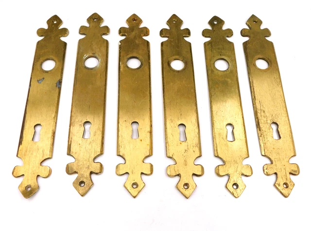 Anciennes Plaques De Propreté En Laiton Massif Pour Porte - Style Art Déco - 26x4,5 Cm - Occasion