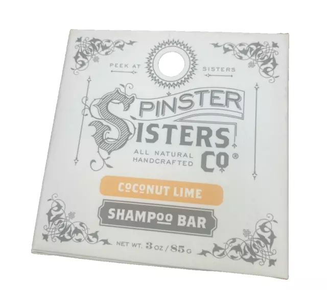 Spinster Sisters Coconut Lime Shampoo 3 Oz Bar NIB