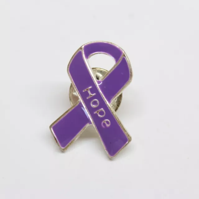 Hope Purple Ribbon Lapel Pin Awareness