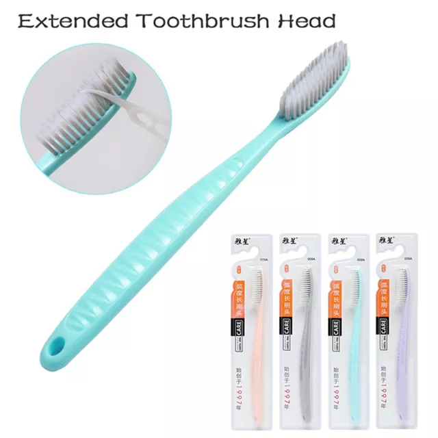 1 cepillo de dientes de cabeza súper larga con cerdas extra suaves para adultos