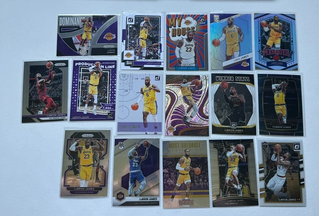 Lot of (16) LeBron James donruss optic panini prizm mosaic select contenders#151