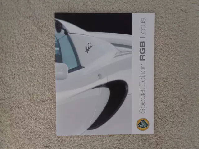 Lotus Exige/Elise RGB (Roger Becker) Special Edition - Brochure - 2010 - Mint