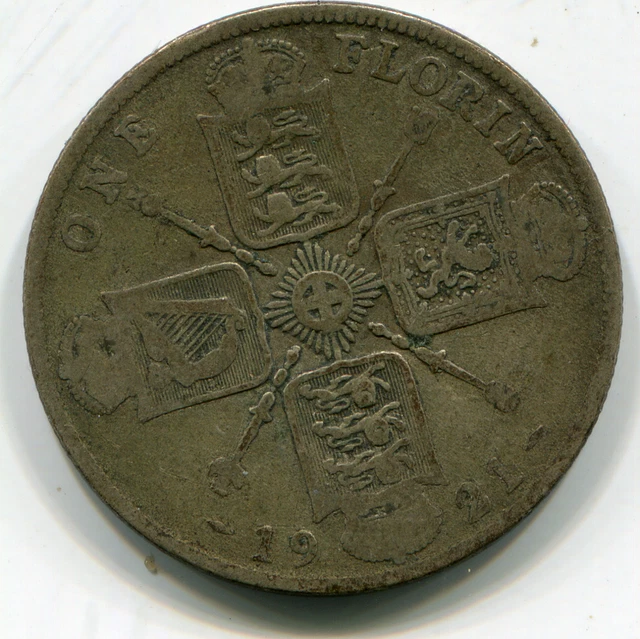 UK Florin  1921  lotsep6619