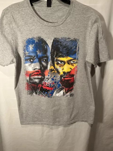 Mayweather Vs Pacquiao MGM Grand Las Vegas Fight Promo Tshirt Large Boxing EUC