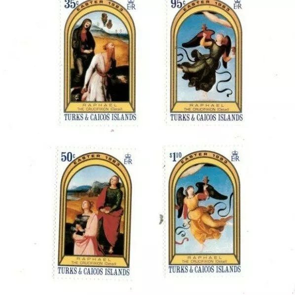 Turks and Caicos -1983 - Raphael Easter Art - Set of Four - MNH (Scott#559-62)