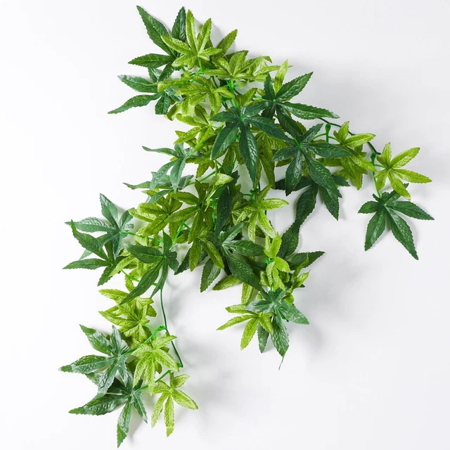Reptile Plants Hanging Silk Terrarium Plants with Suction Cup for Beard...