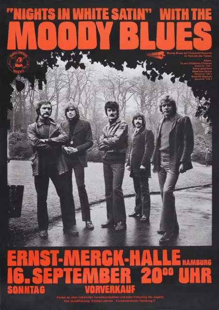 0836 Vintage Music Poster Art - The Moody Blues Live In Hamburg