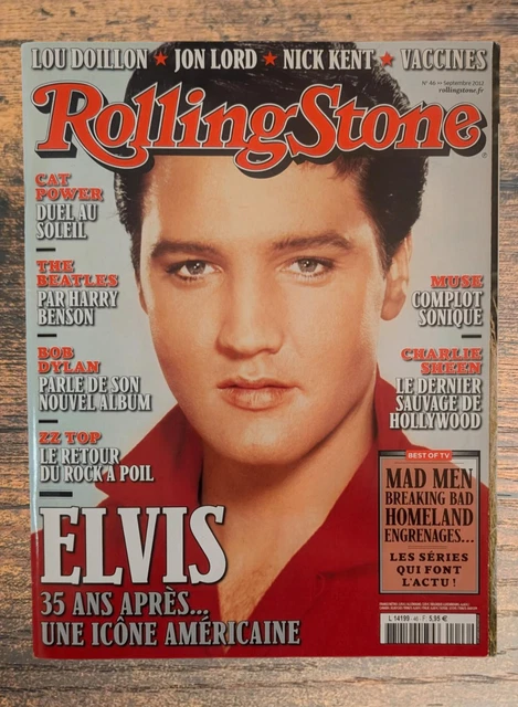 2012 SEPTEMBRE ROLLING STONE MAGAZINE (FR) ELVIS FRONT COVER