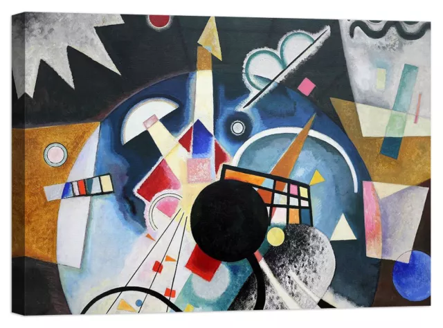 Stampa su Tela Vernice Effetto Pennellate Wassily Kandinsky A Center