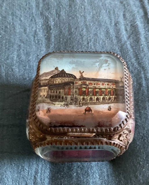 Boîte à bijoux en laiton et verre biseauté Napo