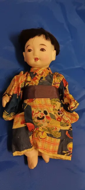1900's Asian Doll 8" VINTAGE RARE Collectible Composition Head and Body OBO