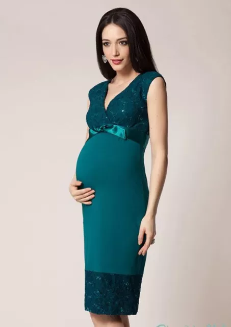 Tiffany Rose Maternity Dress Esmeralda blue Size 3 (12-14) .RRP £169.