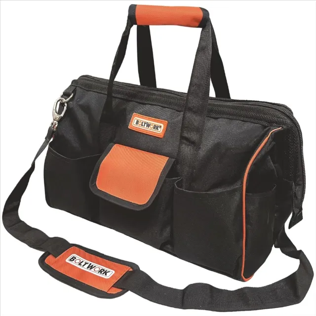 Tool Bag Heavy Duty Nylon with Shoulder Strap 18 Inch BOLTWORK