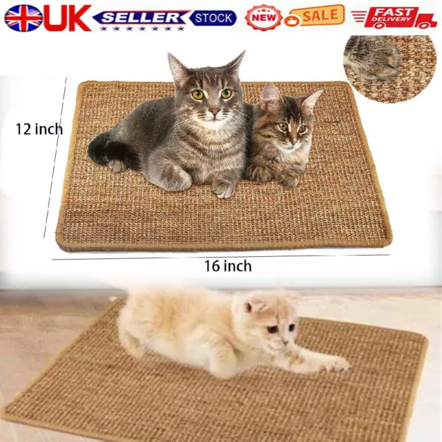 Pet Cat Sisal Scratcher Cats Scratching Post Board Mat Sofa Bed Board Mat Toy UK