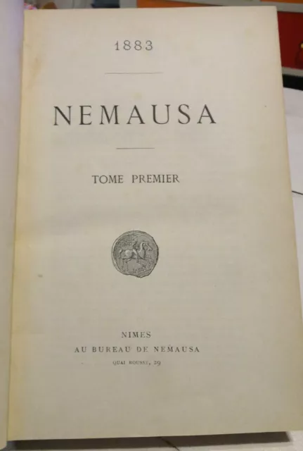 livre 1883 NEMAUSA T1 nimes alphonse daudet