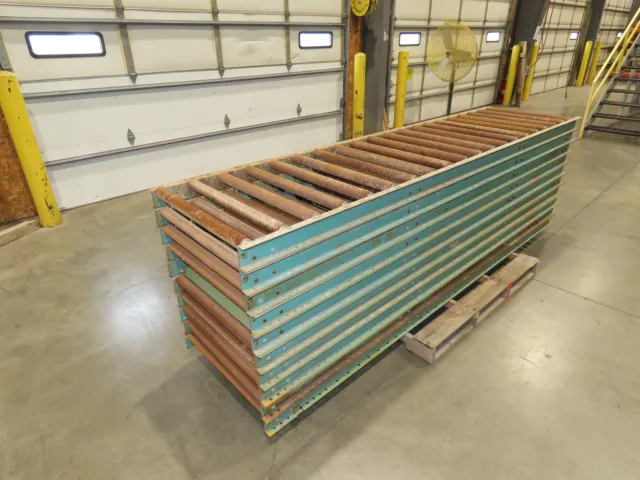 Roach 30"x 10' Gravity Roller Conveyor 27"BF 1.9" Roller 10-Sections 100'
