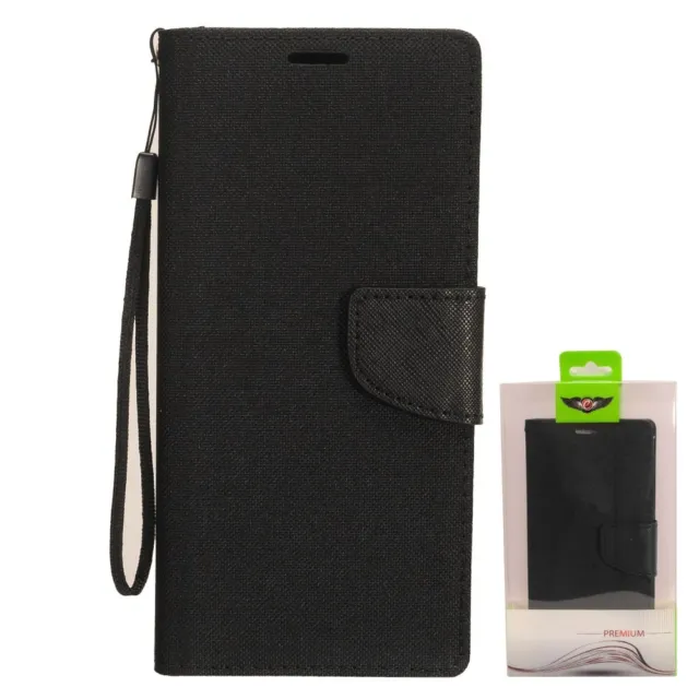 GSA Denim Flip Wallet Case For iPhone 11 Pro Max (6.5") - Black