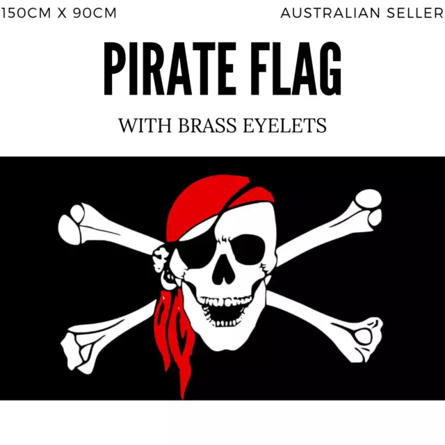 PIRATE FLAG Skull Party Pirates Skull & Crossbones Large 150 x 90 Jolly Roger