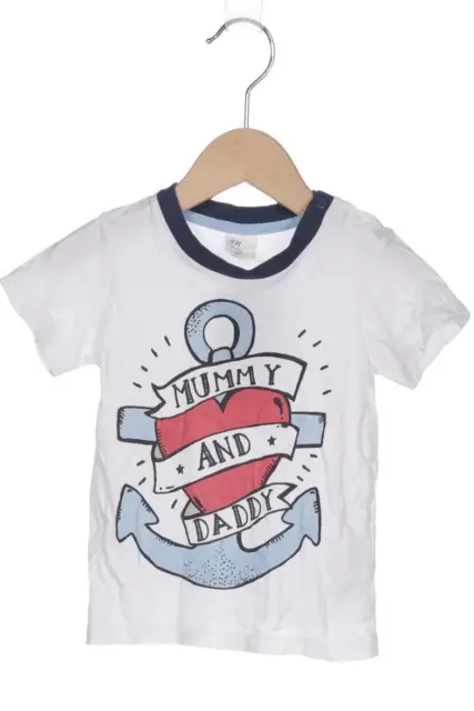 H&M T-Shirt Jungen Oberteil Shirt Gr. EU 68 Baumwolle weiß #nt10qoj