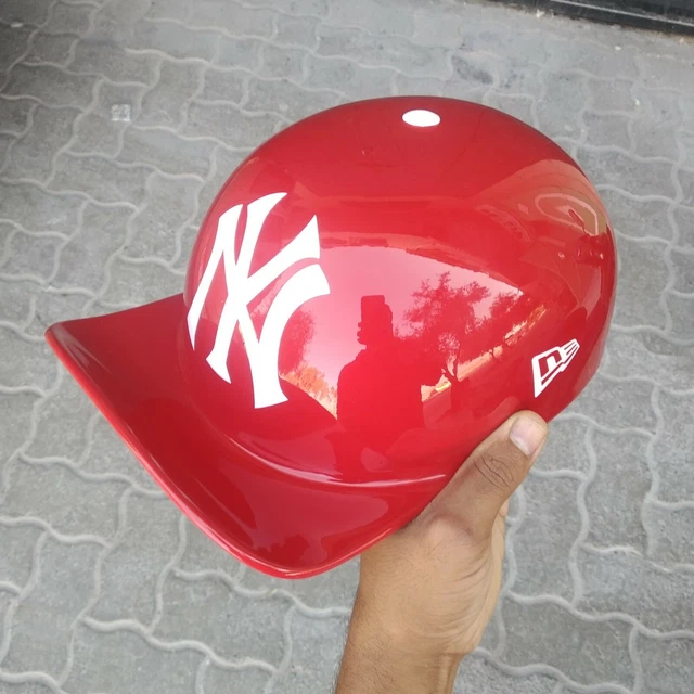 Motorcycle Helmet Baseball Cap Style fiberglass custom Helmet Bike red & white