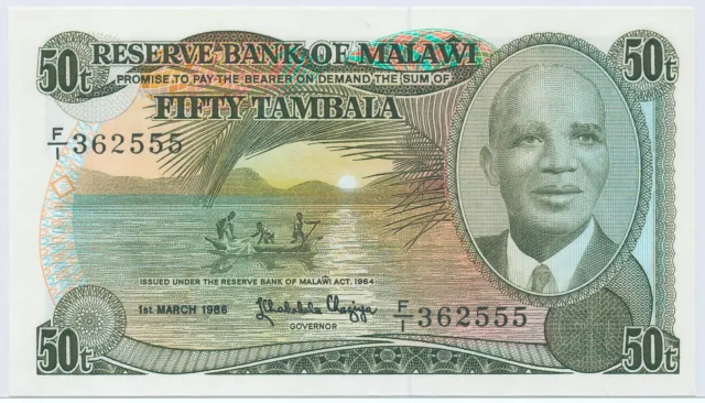 Malawi 50 Tambala 1986, P.18_UNC