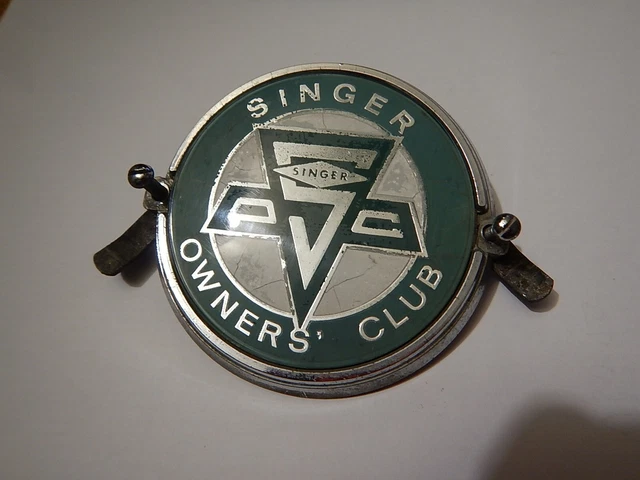 Owner Timatch SINGER OWNERS CLUB Car Badge ~ Free P&P EUR 35,40 - PicClick FR