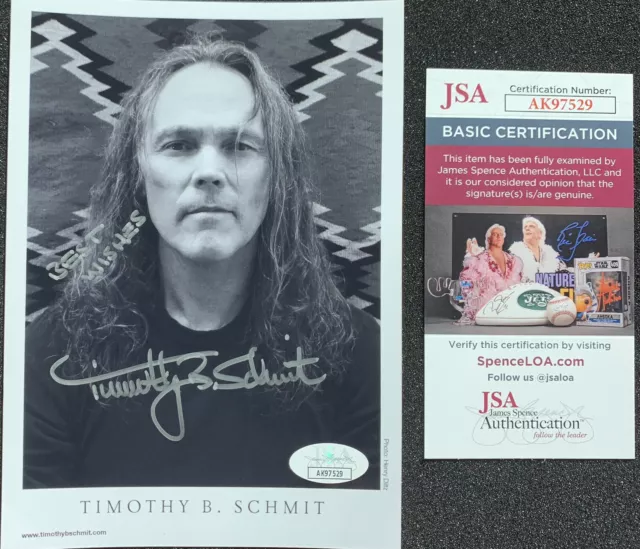 Timothy B. Schmit SIGNED 5x7 Photo JSA THE EAGLES Autographed COA