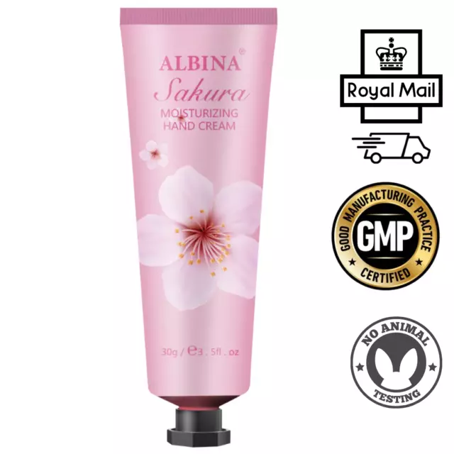 ALBINA Sakura Hand Cream Cracked Dry Skin Anti Aging Moisturiser Free Post 30g