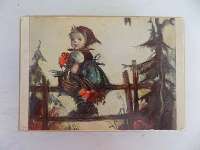 Vintage Thorens Girls Wooden Music Box Edelweiss Swiss Movement Switzerland