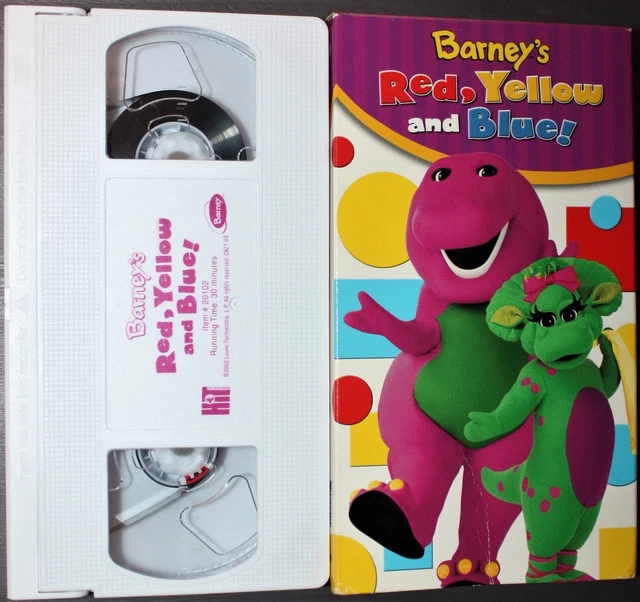 Barney & Friends Red Yellow And Blue BARNEY'S: RED, YELLOW AND BLUE! (vhs) Barney & Friends. VG Cond. Rare